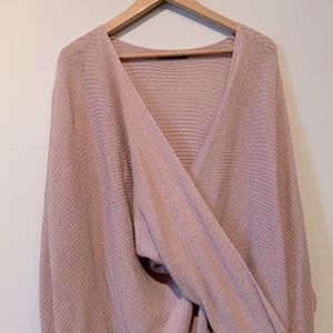 boutique | oversized knit draped shrug sweater